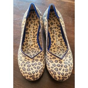 Rothy's Ballet Leopard Animal Print Round Toe Flat Shoe Womens Size 9 Slip On